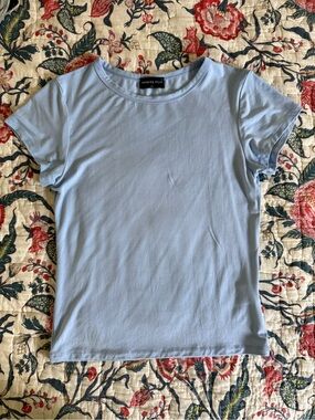White Fox Baby Blue Short Sleeve Tee